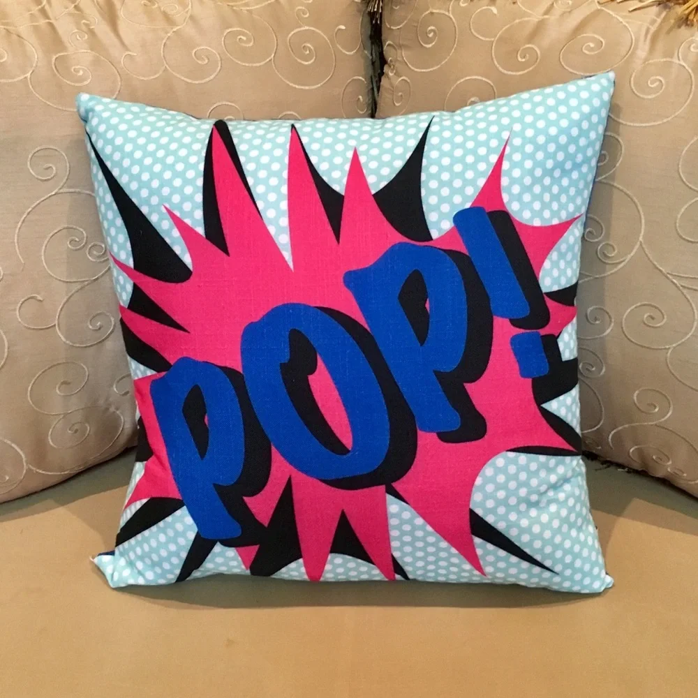 KAS Home Collection POP ART blue Cushion